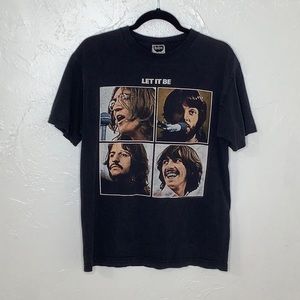The Beatles Let it Be faces logo t shirt size medium 2005